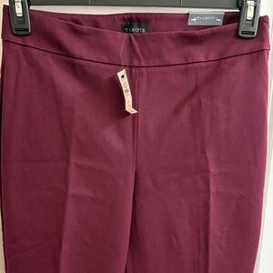 Talbots Chatham Ankle Pants in Burgundy